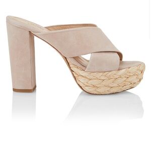 L’AGENCE Lucca Suede Platform Sandals 40